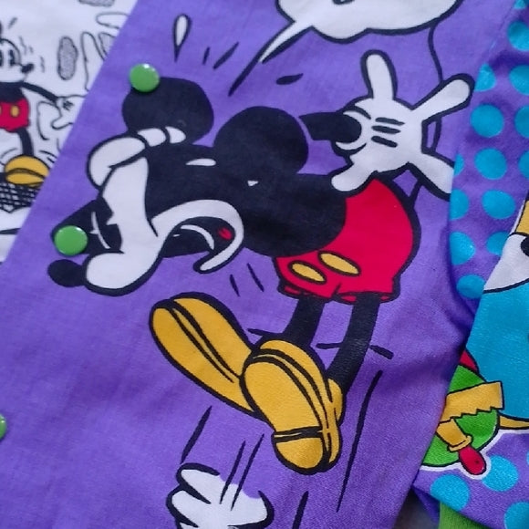 SUPER RARE VINTAGE 90s Disney Mickey Mouse In Blaggard Castle Comic AOP Jacket