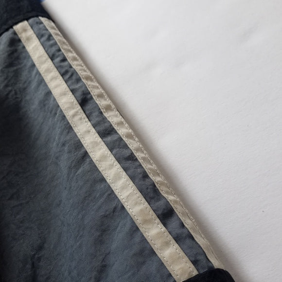 Vintage 90s Adidas Essential Striped Winter Jacket With Hood