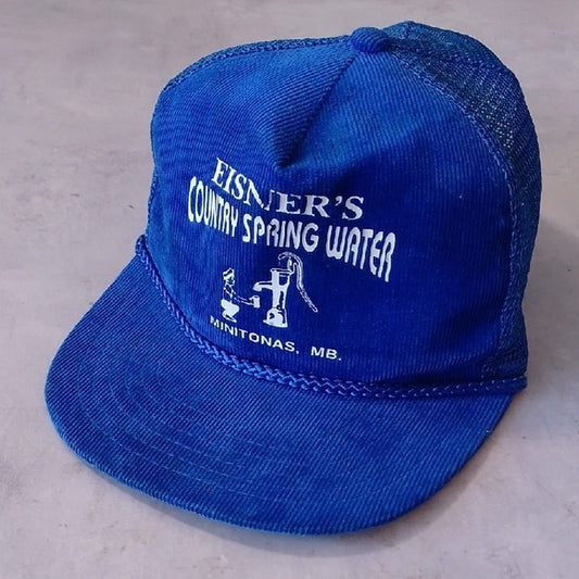 Vintage 80s Eisner's Country Water Spring Mintonas, MB Trucker Hat