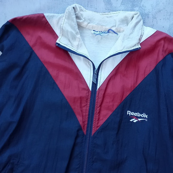 VINTAGE 90s Reebok Red/Blue Colour Block Windbreaker