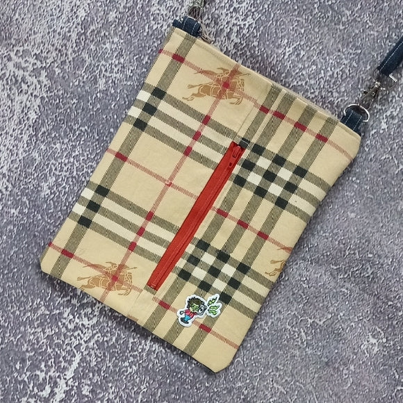 One-of-a-Kind Reworked Burberry Crossbody Bag – Unisex
