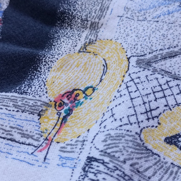 Vintage 90s Floral Cover Porch/House Crewneck Sweater