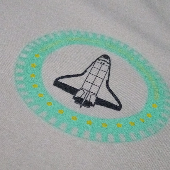 Nasa Spaceship Neon Riot Graphic T-Shirt