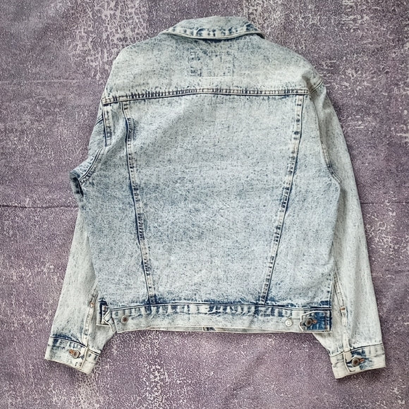 Vintage 1980s Acid Wash Denim Jacket UNISEX EXPRESSIONS UNISEX