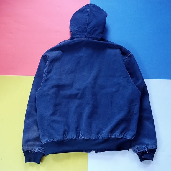 Vintage 90s Walls Carhartt Style Canvas Distressed Work Jacket Sun Faded