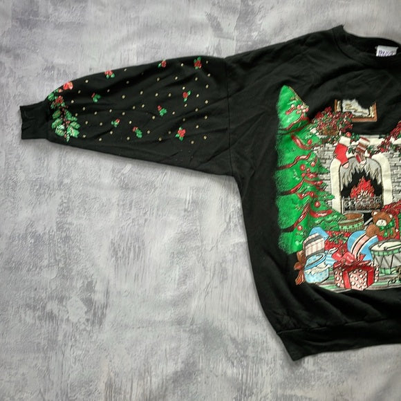 Vintage UGLY Christmas Sweater Print All Over