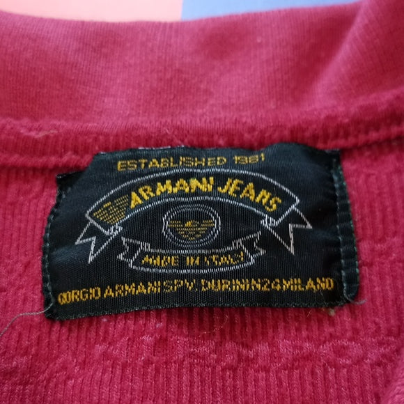 Vintage 1980s Armani Emporio Polo Font Pattern T-Shirt