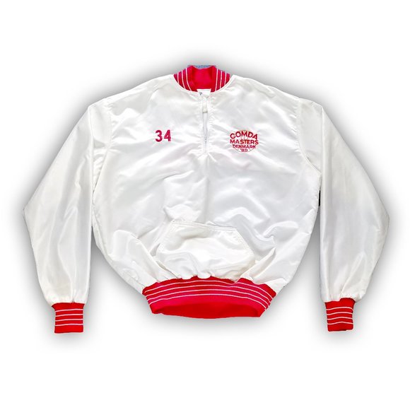 Vintage 1989 Canada Basketball COMDA MASTERS Denmark Pullover Half Zip Jacket #3