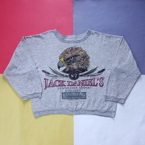 Vintage 1990 Jack Daniels Tennessee Sipping Whiskey Eagle Head Sweater Unisex