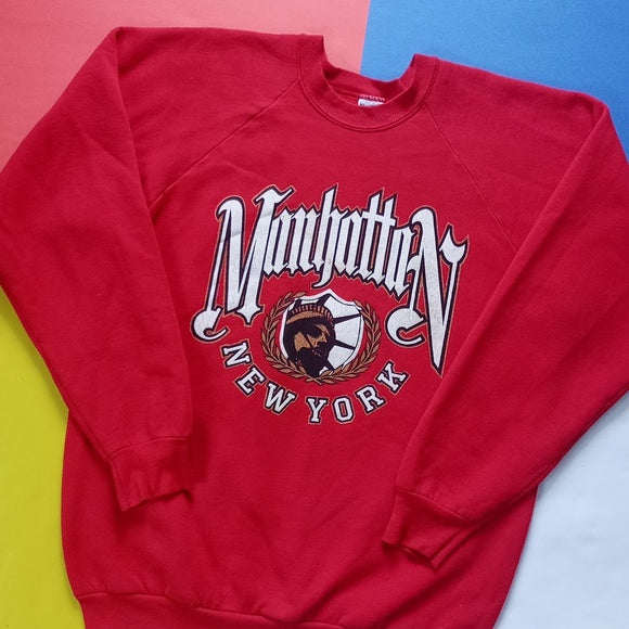 Vintage 90s Manhattan New York Graphic Crewneck Sweater