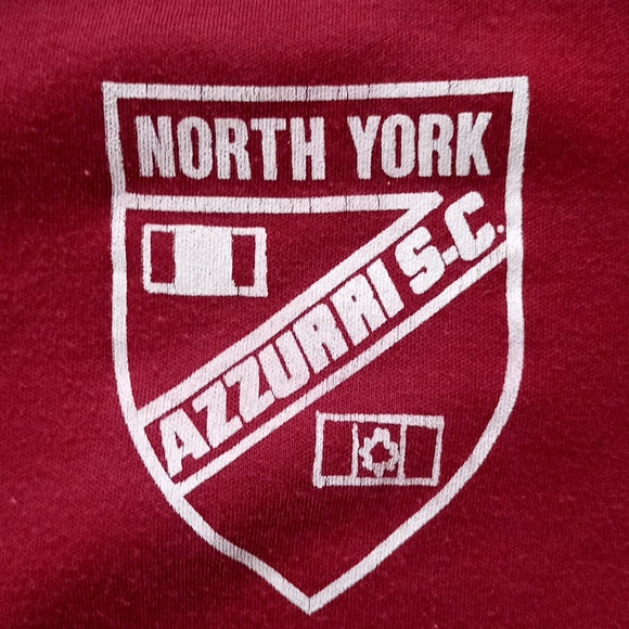 Vintage 90s North York AZZURRI S.C. V-Neck Soccer Jersey #5