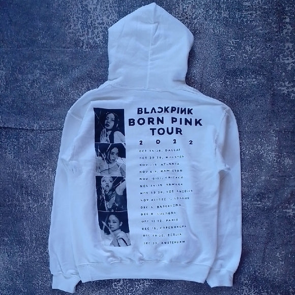 Blackpink Born Pink Tour 2022 White Hoodie