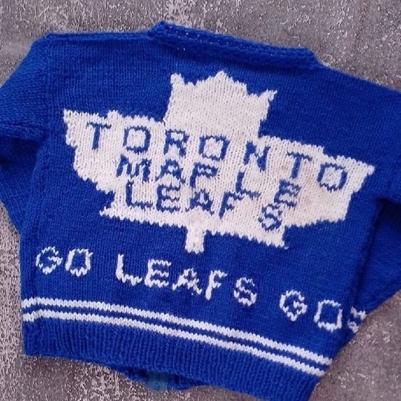 Vintage Handmade Blue Toronto Maple Leafs Sweater
