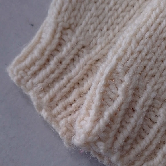 VINTAGE Cozy Cream and Red Knit Sweater