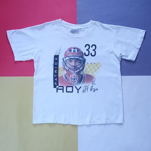 Vintage Patrick Roy 33 Montreal Canadiens Gildan Single Stitch T-Shirt