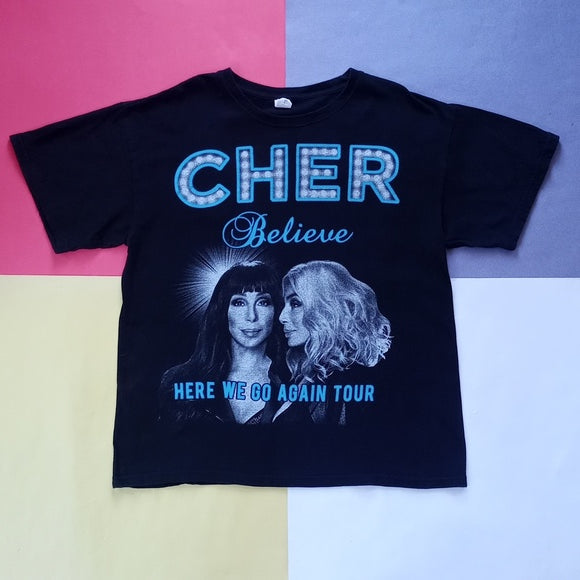 CHER Believe Here We Go Again Tour 2019 BIG PRINT T-Shirt Unisex
