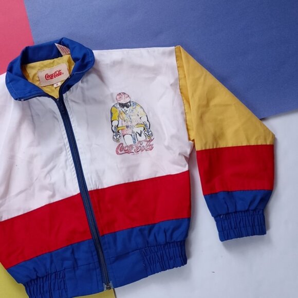 Vintage EXCLUSIVE Kids Coca-Cola Cycling Club PROMO 4-tone Jacket