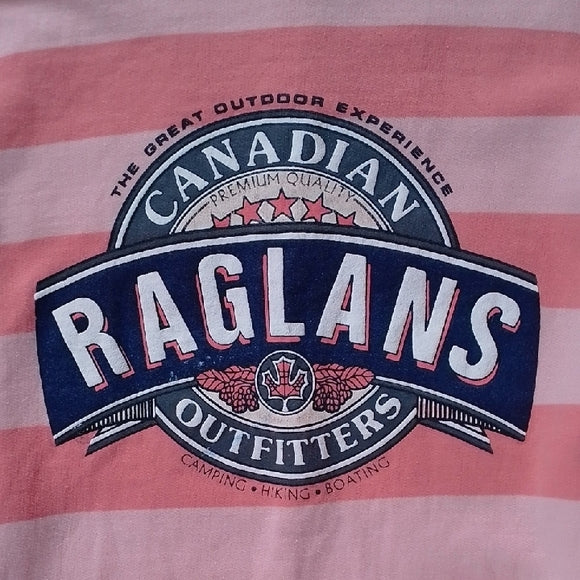 Vintage 90s RAGLANS OUTFITTERS CAMPING HIKING BOATING CREWNECK SWEATSHIRT PUFFY