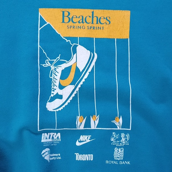 VINTAGE 90s Beaches Spring Sprint Nike Shoe Crewneck Sweater