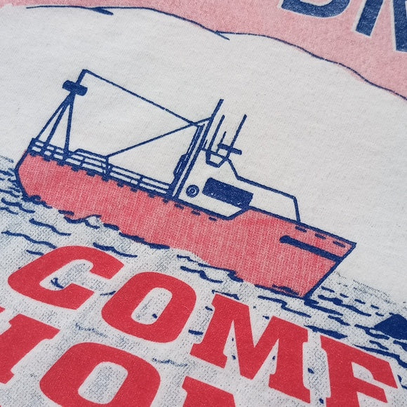 Vintage 1997 HR. Breton Come Home Year Shop & Light House Single Stitch T-Shirt