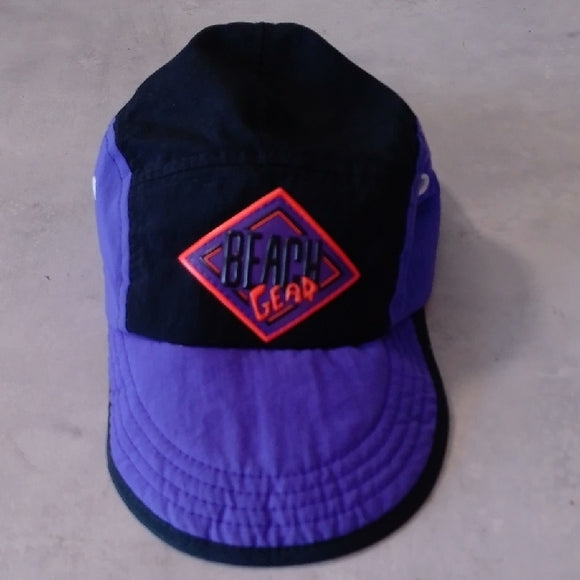 Vintage 90s Purple and Black Beach Gear Cap UNISEX