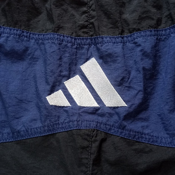 Vintage 90s Adidas Blue Black Essential Shorts Pockets