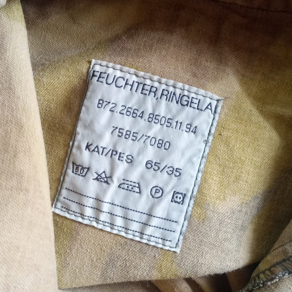 Vintage Euro Camouflage Army Cargo Denim Pants German Military