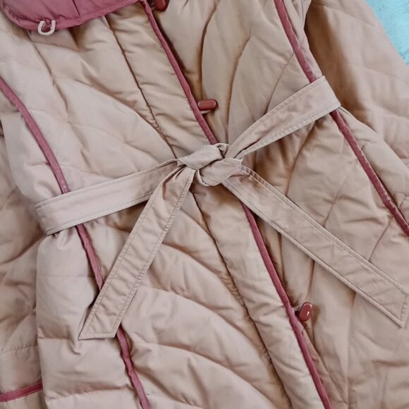 Vintage 1980s Cyclone Goose Down Shell Puffer Long Jacket
