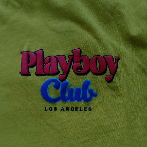 Playboy Yellow Tee with Colorful Graphic