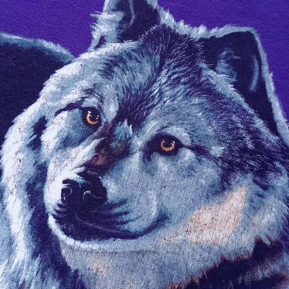 Vintage 1993 Giant Wolf Big Print Graphic Single Stitch T-Shirt