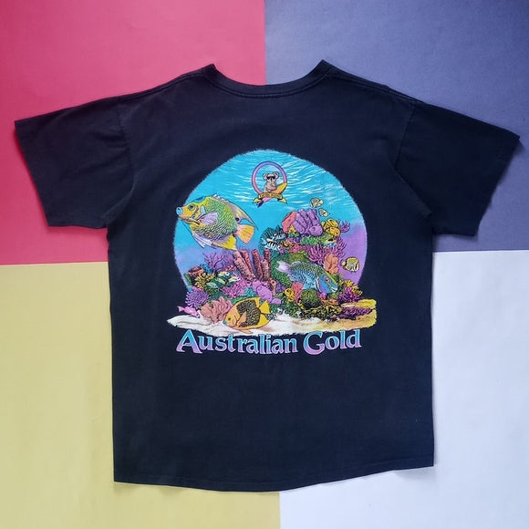 Vintage Exotic Blend Australian Gold Crew Single Stitch T-Shirt