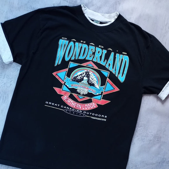 Vintage 1993 Canadas Wonderland Northern Lounge Graphic Single Stitch T-Shirt