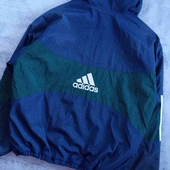 Vintage 90s Adidas Blue/Green Essential Winter Jacket