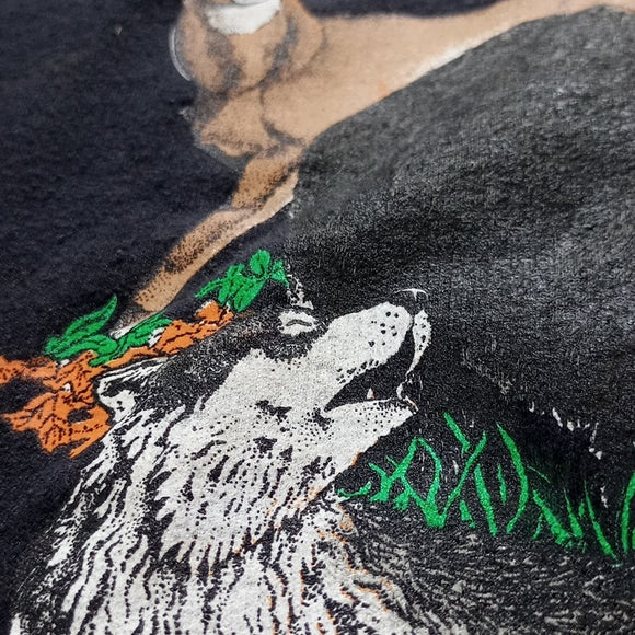 Vintage 90s Animal Combermere Ontario Turtle Crewneck Sweater