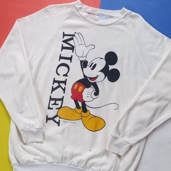 Vintage 90s Mickey Mouse Front and back Crewneck Sweater