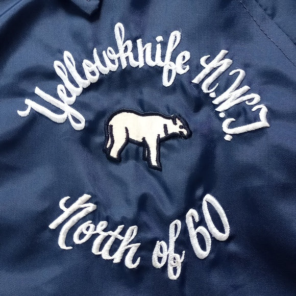 Vintage 80s Polar Bear Yellowknife N.W.T. North Of 60 Seder Sportswear Button-Up