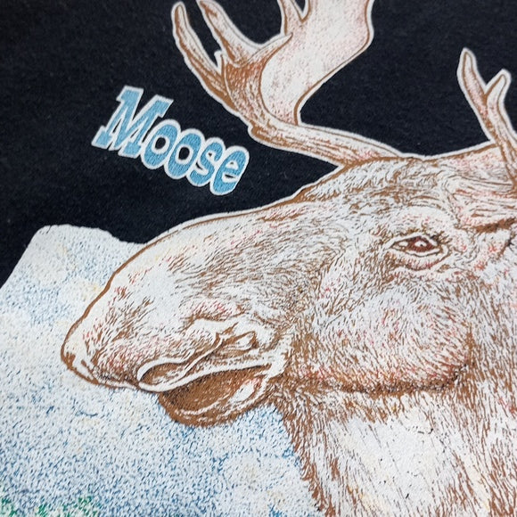 Vintage 2000 Moose Cry Of The Wild Big Print Sweater Unisex