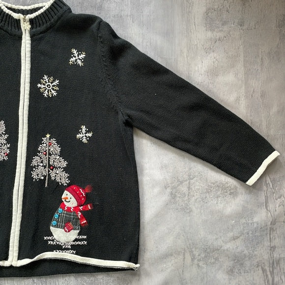 Vintage Snowmen & Snowflakes Ugly Sweater