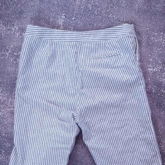 Vintage Handmade Striped Gray and White Pants UNISEX