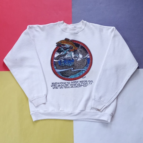 Vintage 90s Indigenous Learn & Know All About Nature Sweater Unisex