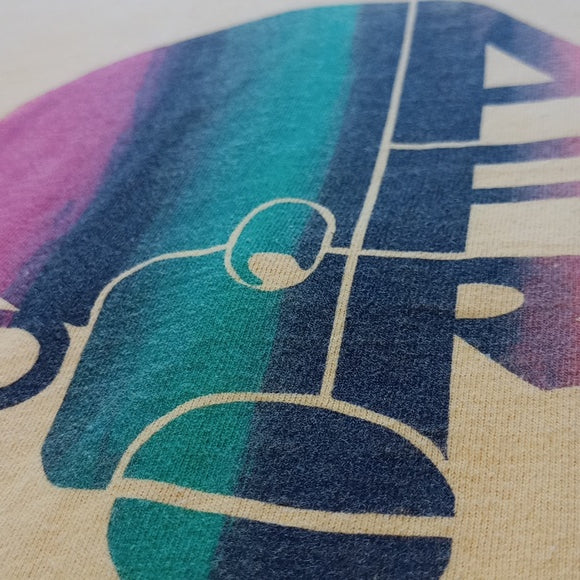 Vintage 1990s AFRO Print Single Stitch T-Shirt UNISEX