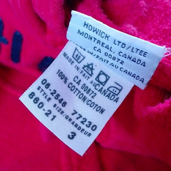VINTAGE 90s OshKosh B'gosh Vibrant RED Hoodie