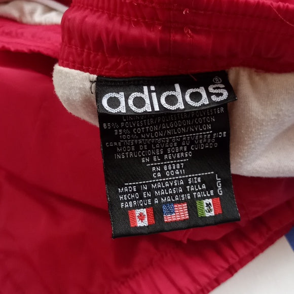 Vintage 90s Adidas Red Essential Slash Pants with Pockets
