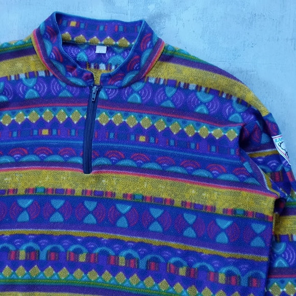 VINTAGE 90s Kapitaq Funk Pattern Pullover Sweater