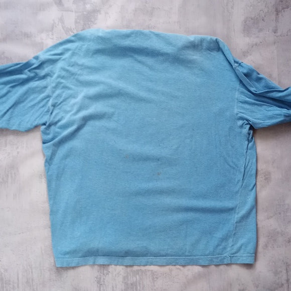 Vintage 90s Giorgio Armani Primavera EST 91 Long Sleeves shirt Blue