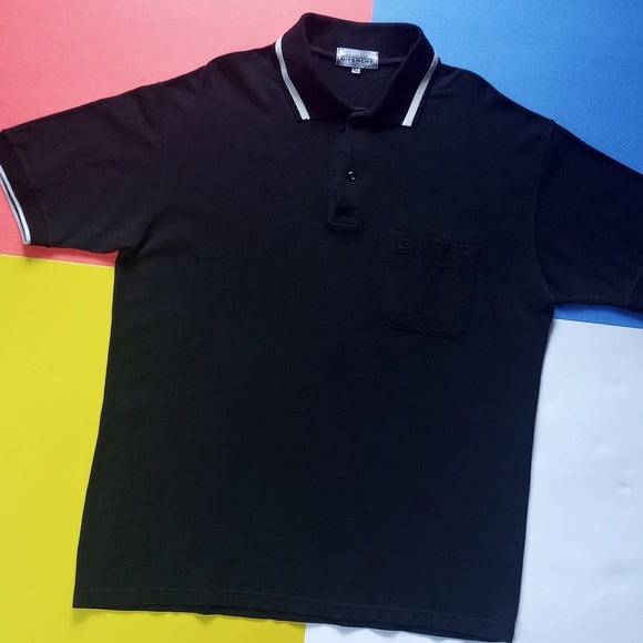 Vintage Monsieur Givenchy Shirt Black Polo Unisex