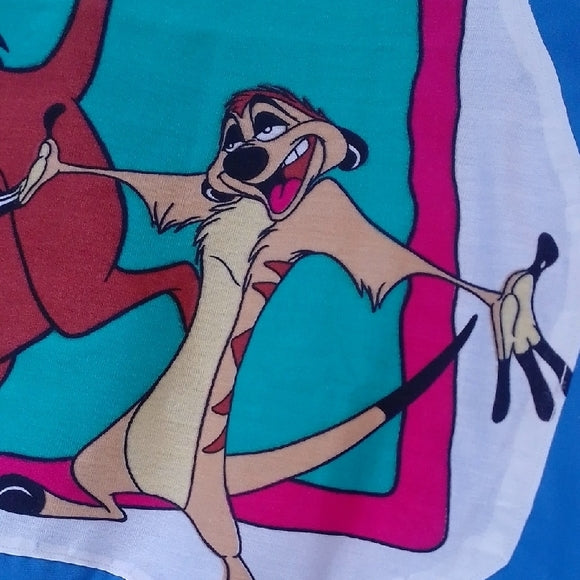 Vintage Custom “The Lion King” Upcycled Blue Lion Jacket — Timon & Pumbaa UNISEX