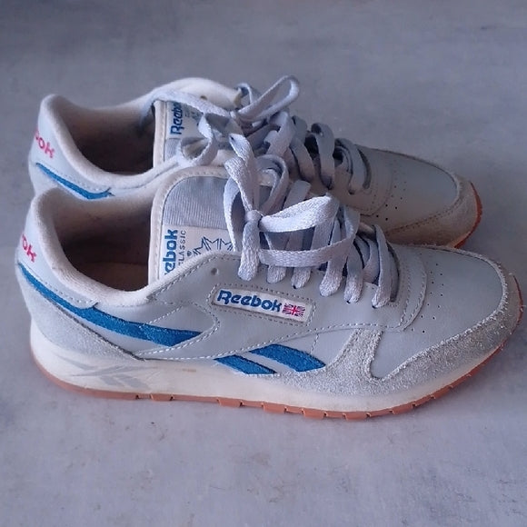 Reebok Classic Leather Dusty Warehouse Pack Grey Blue Trainers Shoes