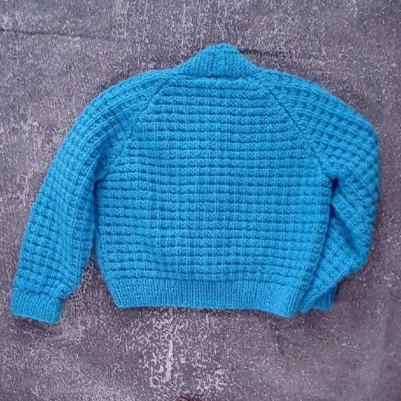 Blue Button-Up Women's Sweater