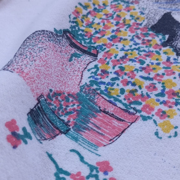 Vintage 90s Floral Cover Porch/House Crewneck Sweater